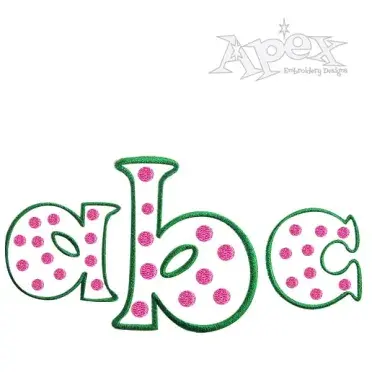 Polka Dot Embroidery Fonts