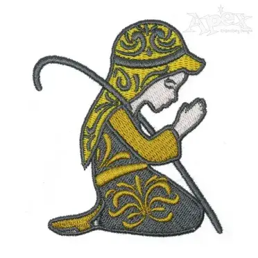 Praying Nativity Embroidery Design