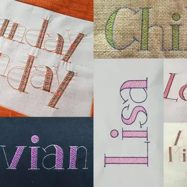 Quinn Scribble Sketch Embroidery Font