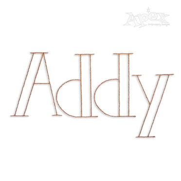 Quinn Sketch Letters Machine Embroidery Font by Apex Lettering