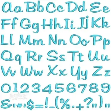 Ray Embroidery Font
