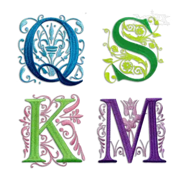 Regal Floral Monogram Machine Embroidery Font by Apex All