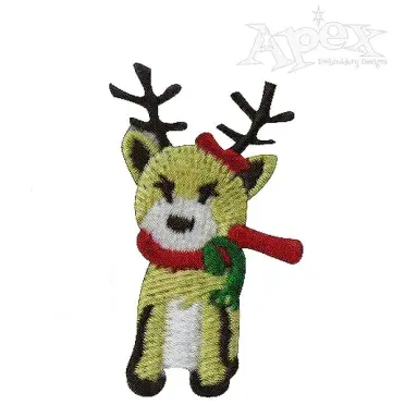 Reindeer Scarf Embroidery Design