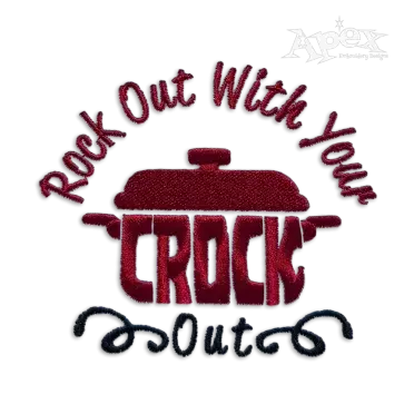 Rock Out With Crock Out Machine Embroidery Design