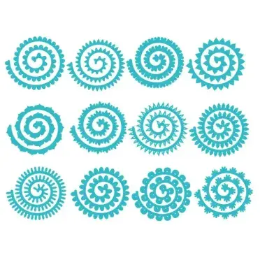 Rolled Flower Pack SVG Cuttable Design