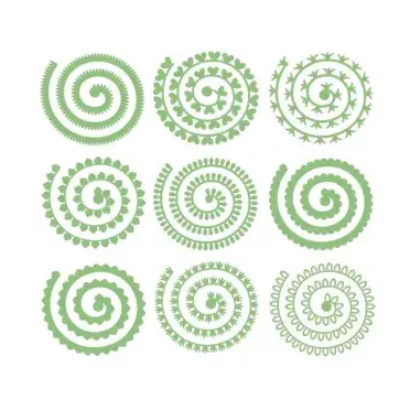 Rolled Flower Pattern Pack Cuttable Design
