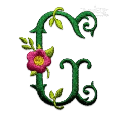 Rosalina Flower Machine Embroidery Font by Apex