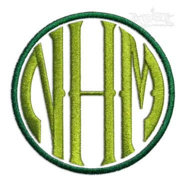 Circle Round Machine Embroidery Arrow Letter Alphabets