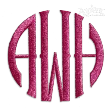 Rosie Circle Round Arrow Monogram Embroidery Font Set