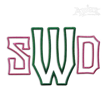 Sagano Grove Applique Machine Embroidery Font - Apex