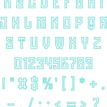 Sagano Grove Applique Alphabet Machine Embroidery Font