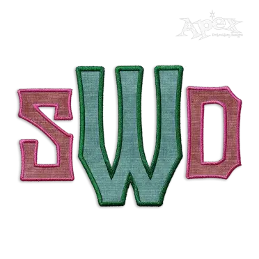 Sagano Grove Applique Machine Embroidery Fonts Letters