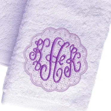  Scallop Monogram Knockdown Frame Embroidery Design