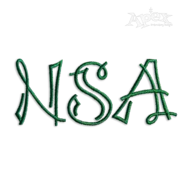 Scrapbook Machine Embroidery Font by Apex Designs