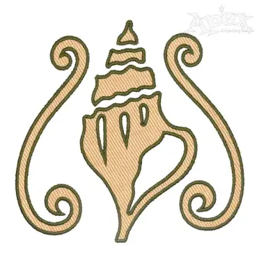 Sea Shell Applique Embroidery Design