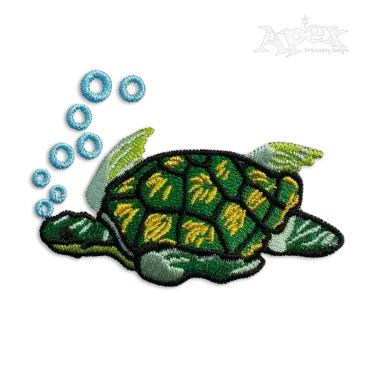 Sea Ocean Turtle Machine Embroidery Design by Apex
