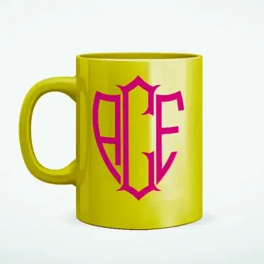 Shield Monogram without frames Cuttable Font