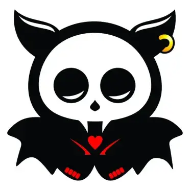 Skeleton Bat Halloween Design