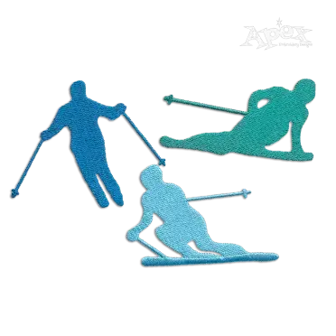 Snow Ski Pack Macine Embroidery Designs by Apex