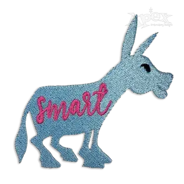 Smart Ass Donkey Silhouette Machine Embroidery Designs.