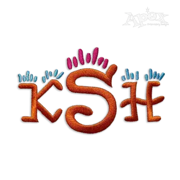 Spark 2-Color Machine Embroidery Font by Apex