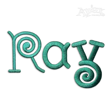Spiral Circle Machine Embroidery Font by Apex Designs
