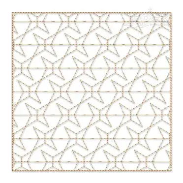 Square Classic Pattern #2 Quilt Block Embroidery Design