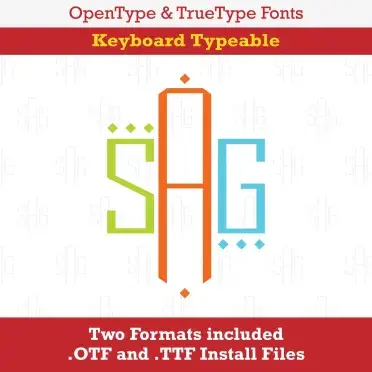 Square Dots Monogram TrueType Font