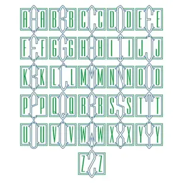 Square Monogram Cuttable Fonts