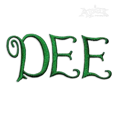 Squiggles Machine Embroidery Font by Apex