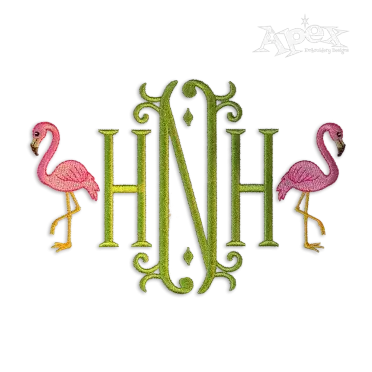 Standing Flamingo Machine Embroidery Design by Apex