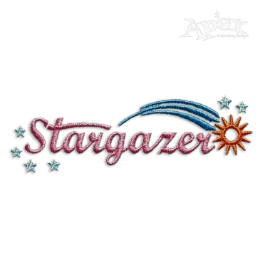 Astronomy Stars Machine Embroidery Design by Apex