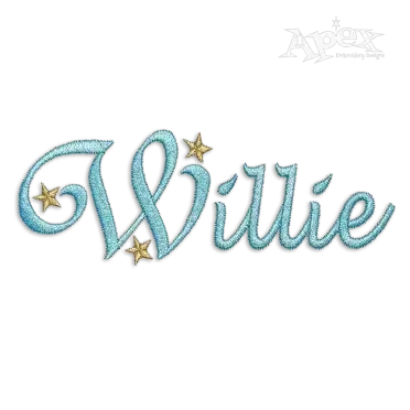 Stars Script Machine Embroidery Font by Apex Designs