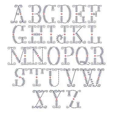 Stitch Monogram TrueType Font