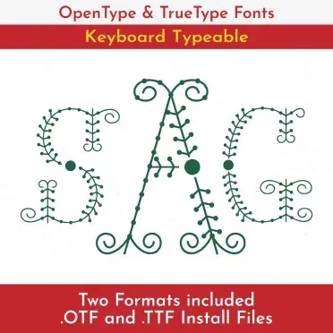Stitch Monogram TrueType Font
