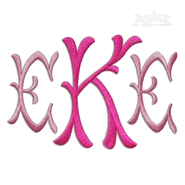 Stylish Bamboo Monogram Machine Embroidery Font by Apex Art