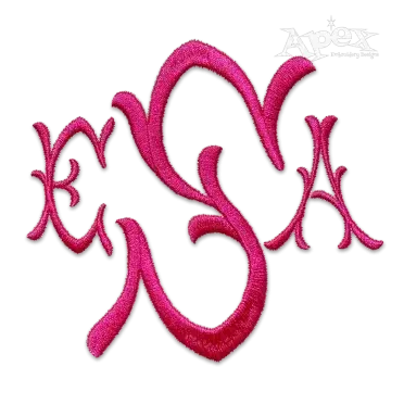 Stylish Bamboo Monogram Embroidery Font