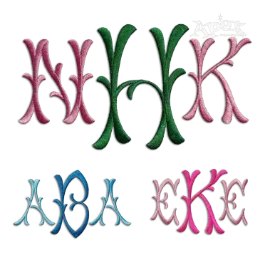 Stylish Bamboo Monogram Machine Embroidery Font by Apex All