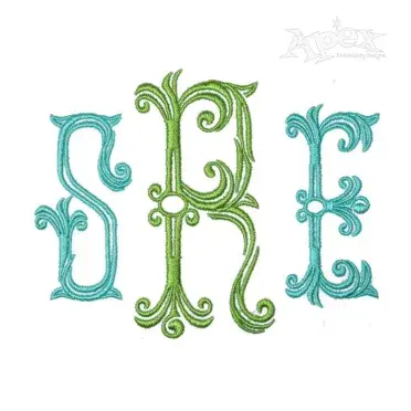 Sweet Briar Basic Monogram Embroidery Font