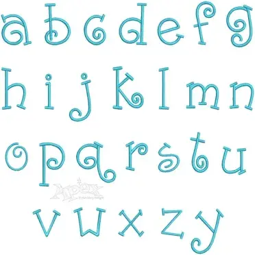 Swirl Embroidery Font