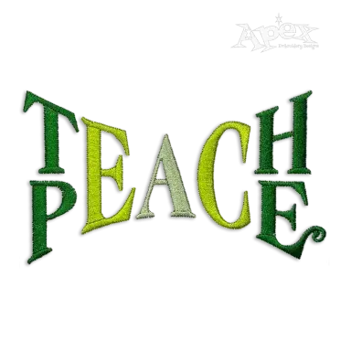 Teach Peace Logo Machine Embroidery Designs - Apex