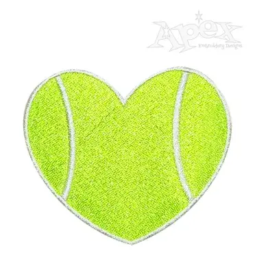 Tennis Heart Love Embroidery Designs