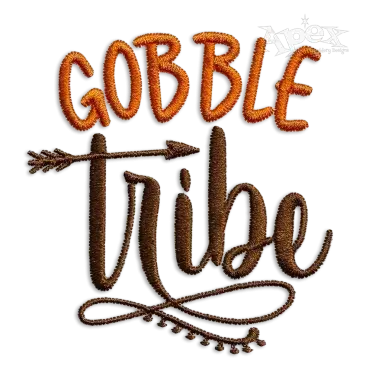 Gobble Tribe Thanksgiving Day Machine Embroidery Design by Apex