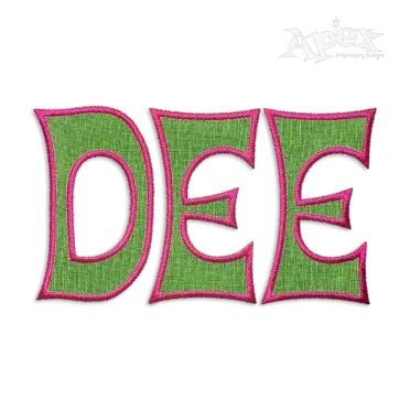 Tiki Island Applique Machine Embroidery Font Design Letters