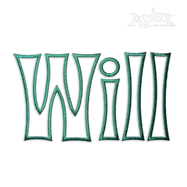 Tiki Island Applique Machine Embroidery Font Design