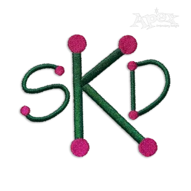 Tinker Dots Embroidery Fonts by Apex Designs Art