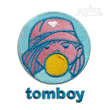 Tomboy Blowing Bubble Gum Machine Embroidery Designs
