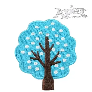 Tree Polka Dots Embroidery Design