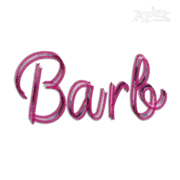 Triple Braid Warren Chain Stitch Embroidery Alphabet Font