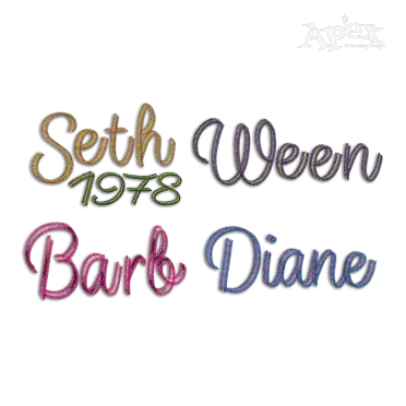 Triple Braid Warren Chain Stitch Font